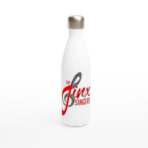 White 17oz Jinx Singers Stainless Steel Water Bottle